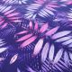 Dzianina pętelka drukowana 0,1 mb - fioletowy liść palmy