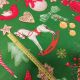 Bawełna - ozdoby świąteczne z koniem na zielonym 0,1 mb