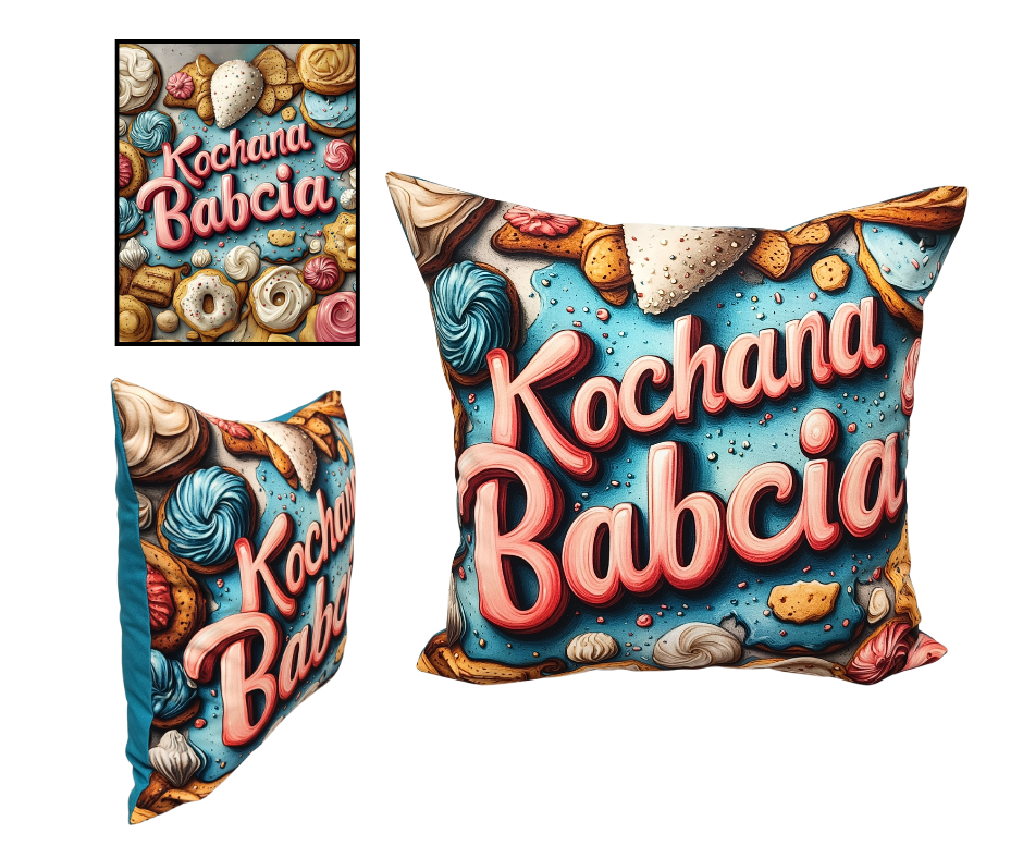 Poduszka dekoracyjna 45x45cm Dzień Babci i Dziadka wersja 1 3