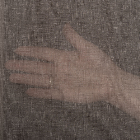 Firanka z ołowianką w stylu NATURAL LOOK - brąz