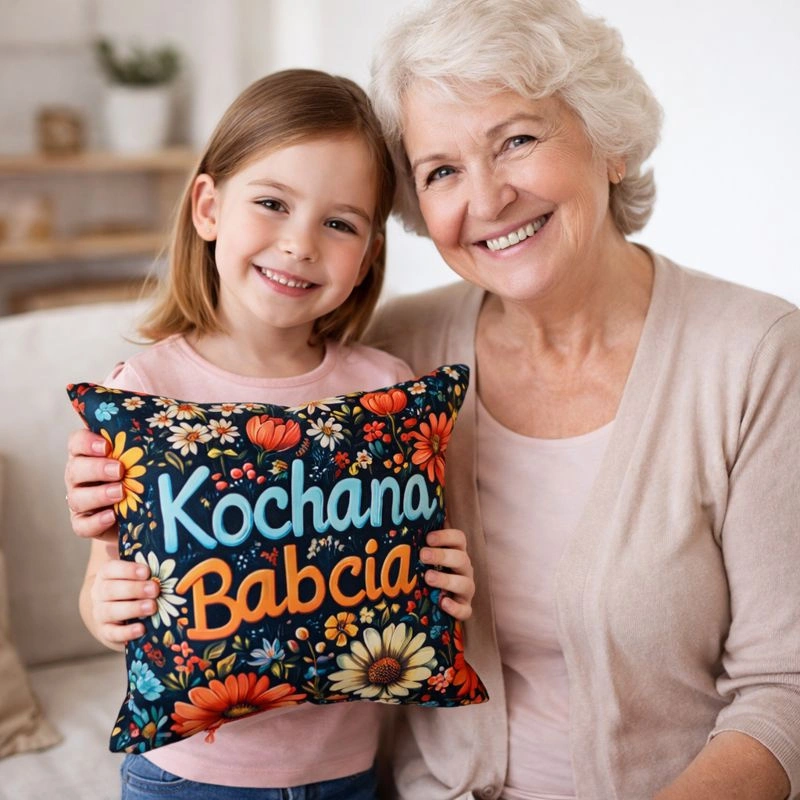 Poduszka dekoracyjna 45x45cm Dzień Babci i Dziadka wersja 1 730ebbbd-2564-4355-96aa-f552ed8878f8