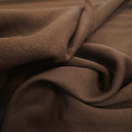 Dzianina bawełniana "dresówka" drapana (brąz) DD06