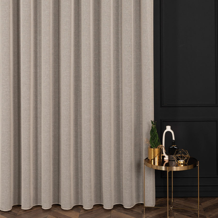 Firanka z ołowianką w stylu NATURAL LOOK - zimny beż