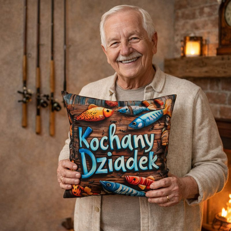 Poduszka dekoracyjna 45x45cm Dzień Babci i Dziadka wersja 1