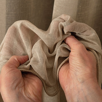 Firanka z ołowianką w stylu NATURAL LOOK - beż