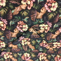 Dzianina bawełniana twarz z kolibrem DD025