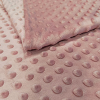 Tkanina minky brudny róż MI02