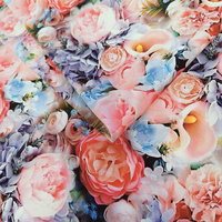 Jersey drukowany - kwiaty jak żywe (D020)