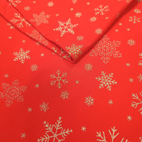 Dzianina bawełniana w gwiazdki czerwona DD001