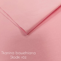 Tkanina bawełniana słodki róż b5.005