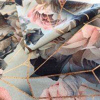 Jersey drukowany - róże w geometrii (D019)